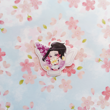 Load image into Gallery viewer, ***RETIRING last chance!*** Momo Bloom | Lilac Tea | Clear Vinyl Sticker