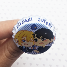 Load image into Gallery viewer, Pocari Sweet | Hirano to Kagiura | Bottle Cap Pin-back Button
