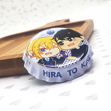 Load image into Gallery viewer, Pocari Sweet | Hirano to Kagiura | Bottle Cap Pin-back Button