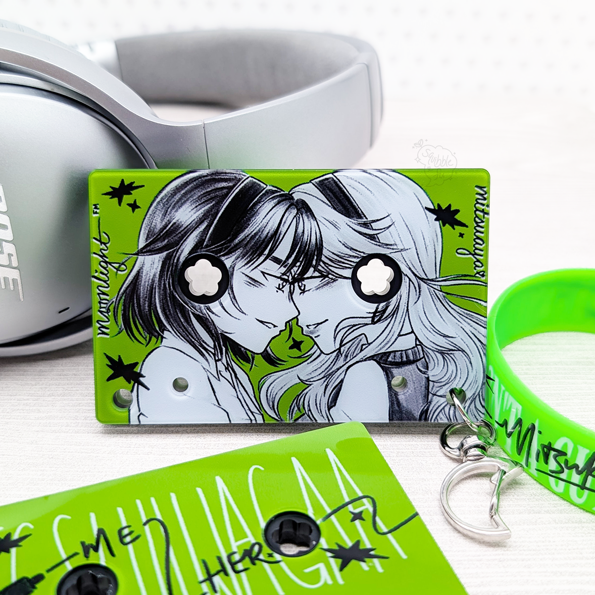 MitsuAya Mixed Tape | TGSWIIWAGAA Green Yuri | Cassette Acrylic