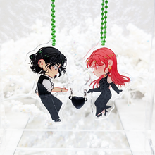 Load image into Gallery viewer, MitsuAya Prom | TGSWIIWAGAA Green Yuri | Heart Connecting Acrylic Charms