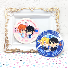 Load image into Gallery viewer, Peach Green Tea & Pocari Sweet | Sasaki to Miyano & Hirano to Kagiura | Vinyl Stickers