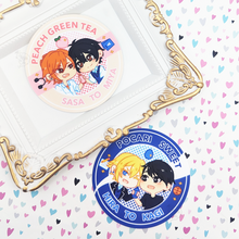 Load image into Gallery viewer, Peach Green Tea & Pocari Sweet | Sasaki to Miyano & Hirano to Kagiura | Vinyl Stickers