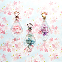 Load image into Gallery viewer, ***RETIRING last chance!*** My Happy Place | Dried Flower Acrylic | Hotel Style Keychain