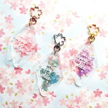 Load image into Gallery viewer, ***RETIRING last chance!*** My Happy Place | Dried Flower Acrylic | Hotel Style Keychain