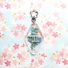 Load image into Gallery viewer, ***RETIRING last chance!*** My Happy Place | Dried Flower Acrylic | Hotel Style Keychain