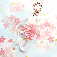Load image into Gallery viewer, ***RETIRING last chance!*** My Happy Place | Dried Flower Acrylic | Hotel Style Keychain