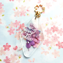 Load image into Gallery viewer, ***RETIRING last chance!*** My Happy Place | Dried Flower Acrylic | Hotel Style Keychain