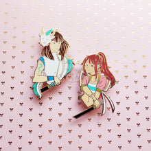 Load image into Gallery viewer, ***RETIRING last chance!*** Haku & Chihiro | Modern Warriors | Hard Enamel Pins