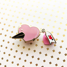 Load image into Gallery viewer, ***RETIRING last chance!*** Heart Kunai | Hard Enamel Pin