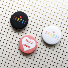 Load image into Gallery viewer, ***RETIRING last chance!*** Kawaii Senpai | Pastel Anime Buttons