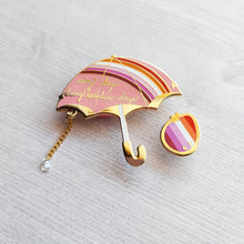 Load image into Gallery viewer, ***RETIRING last chance!*** Rainbow Days Umbrella Enamel Pins | Pride