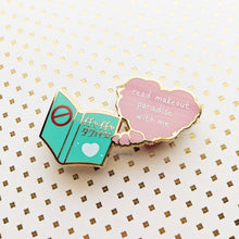 Load image into Gallery viewer, ***RETIRING last chance!*** Read Makeout Paradise With Me | Hard Enamel Pin