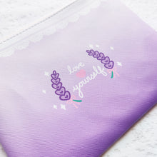 Load image into Gallery viewer, ***RETIRING last chance!*** Love Yourself Pouch | PU Leather | Makeup Bag or Pencil Case