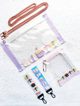 Load image into Gallery viewer, ***RETIRING last chance!*** Sushi Snack Purse | Clear PVC | Coin Purse, Makeup Bag, or Pencil Case