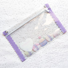 Load image into Gallery viewer, ***RETIRING last chance!*** Sushi Snack Purse | Clear PVC | Coin Purse, Makeup Bag, or Pencil Case