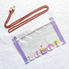 Load image into Gallery viewer, ***RETIRING last chance!*** Sushi Snack Purse | Clear PVC | Coin Purse, Makeup Bag, or Pencil Case