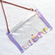 Load image into Gallery viewer, ***RETIRING last chance!*** Sushi Snack Purse | Clear PVC | Coin Purse, Makeup Bag, or Pencil Case