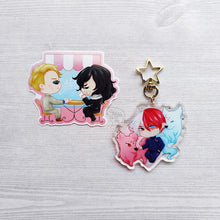 Load image into Gallery viewer, Quirks N Curses | Todoroki Shadow Dogs | Acrylic Charms