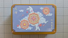 Load image into Gallery viewer, Rabbit on the Moon-cake | Blue &amp; Gold | Mini Mooncake Tin
