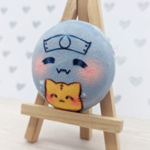 Alphonse + Kitty | Minky Soft Pin-back Button