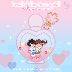 PRE-ORDER Heart of the River Spirit | Haku & Chihiro Spirited Away | Heart Perfume Bottle Charm