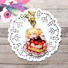 Load image into Gallery viewer, ***RETIRING last chance!*** Cherry Himi Cake | Hero Students Cafe Villains | Acrylic Charms
