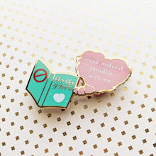 Load image into Gallery viewer, ***RETIRING last chance!*** Read MakePara With Me | Hard Enamel Pin
