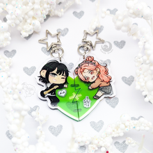 Load image into Gallery viewer, MitsuAya Collab | TGSWIIWAGAA Green Yuri | BFF Acrylic Charms (Inserted Magnet)
