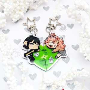 MitsuAya Collab | TGSWIIWAGAA Green Yuri | BFF Acrylic Charms (Inserted Magnet)