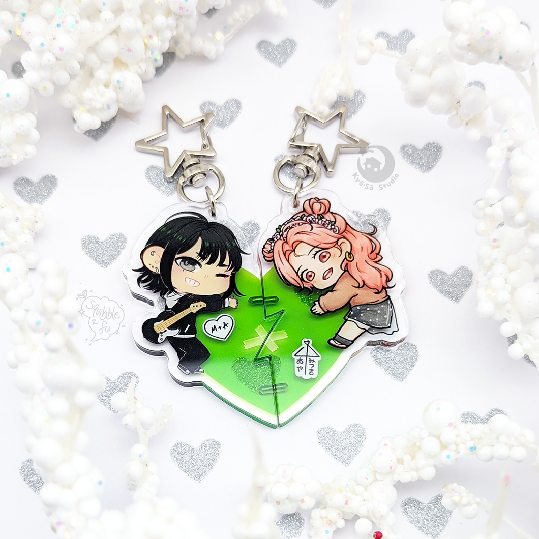 MitsuAya Collab | TGSWIIWAGAA Green Yuri | BFF Acrylic Charms (Inserted Magnet)