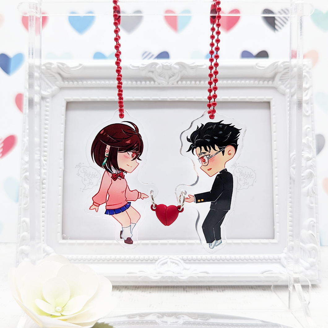 MomOkarun | Dandadan | Heart Connecting Acrylic Charms