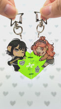 Load and play video in Gallery viewer, MitsuAya Collab | TGSWIIWAGAA Green Yuri | BFF Acrylic Charms (Inserted Magnet)
