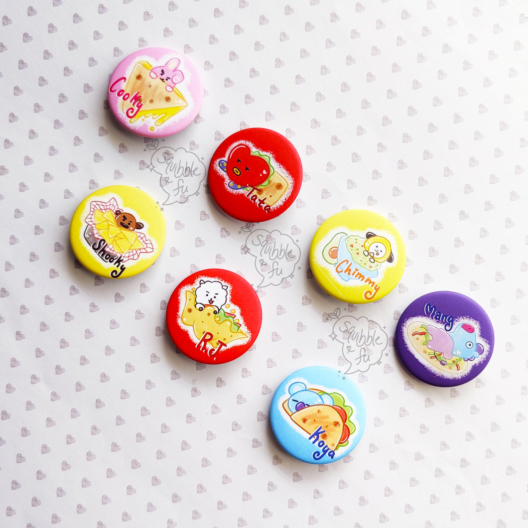 ***RETIRING last chance!*** BT21xTaco | Pin-back Button