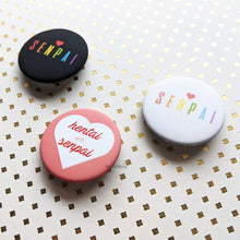 Load image into Gallery viewer, ***RETIRING last chance!*** Kawaii Senpai | Pastel Anime Buttons
