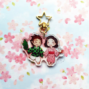 ***RETIRING last chance!*** KnY Nezuko & Tanjiro | Acrylic Charm