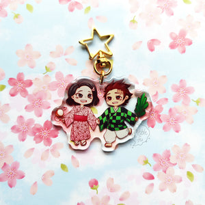 ***RETIRING last chance!*** KnY Nezuko & Tanjiro | Acrylic Charm