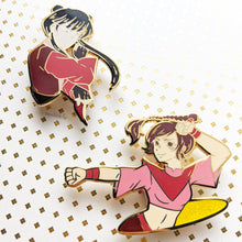 Load image into Gallery viewer, ***RETIRING last chance!*** Mai &amp; Ty Lee | ATLA in Action | Hard Enamel Pin
