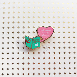 ***RETIRING last chance!*** Read Makeout Paradise With Me | Version 2 | Hard Enamel Pin