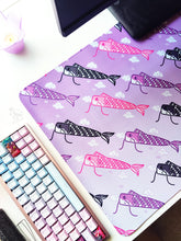 Load image into Gallery viewer, ***RETIRING last chance!*** Colorful Carps | Purple Desk Mat
