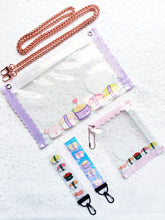 Load image into Gallery viewer, ***RETIRING last chance!*** Sushi Snack Purse | Clear PVC | Coin Purse, Makeup Bag, or Pencil Case
