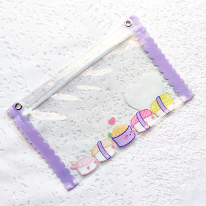 ***RETIRING last chance!*** Sushi Snack Purse | Clear PVC | Coin Purse, Makeup Bag, or Pencil Case